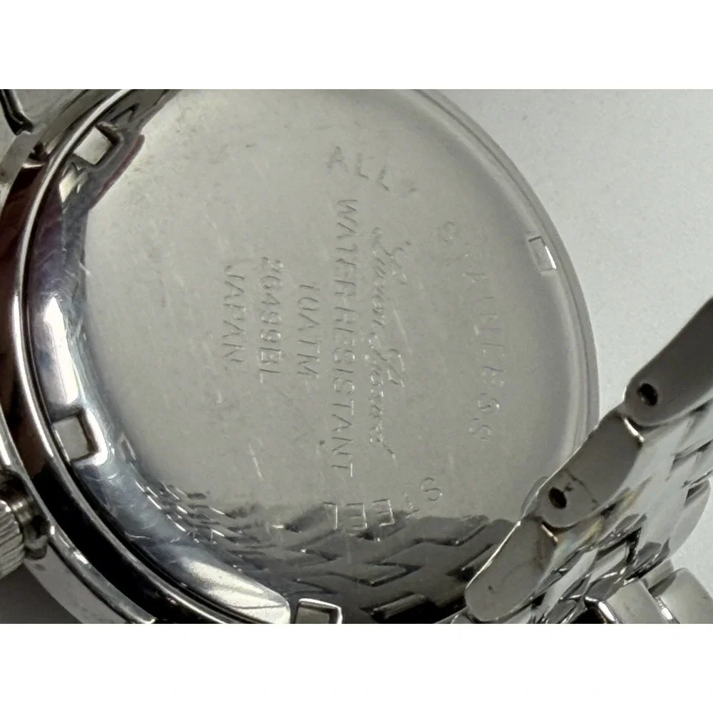 Lucien Piccard 26499BL New Battery‎ Mens Chronograph Watch 38MM 8
